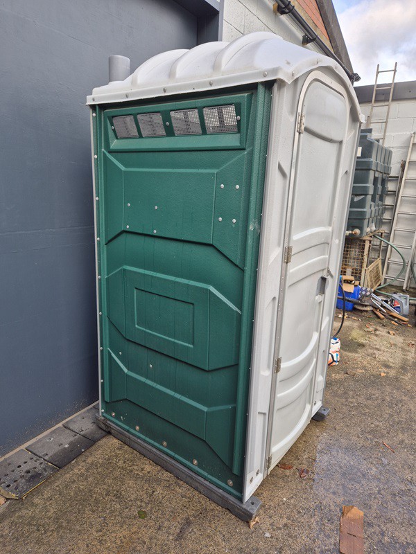 Green and grey plastic toilet Green and grey plastic toilet