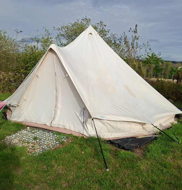 Glamp site bell tents