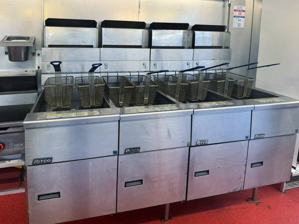 Catering trailer with LPG fryers