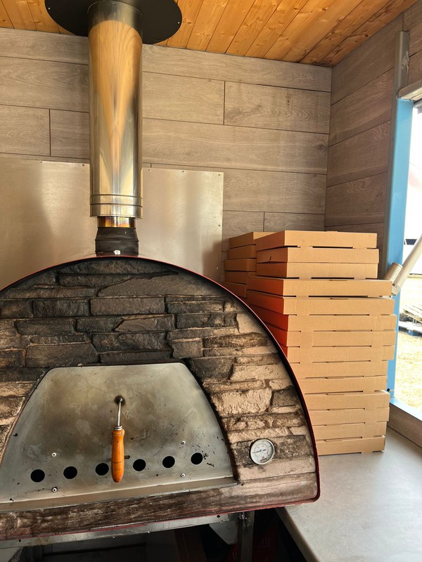 Large wood fired pizza oven