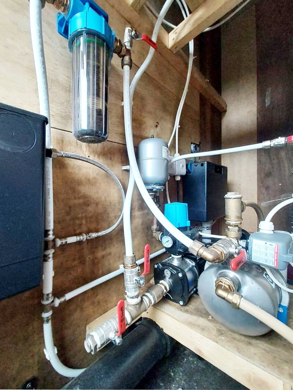 Shepherds Hut toilet trailer plumbing