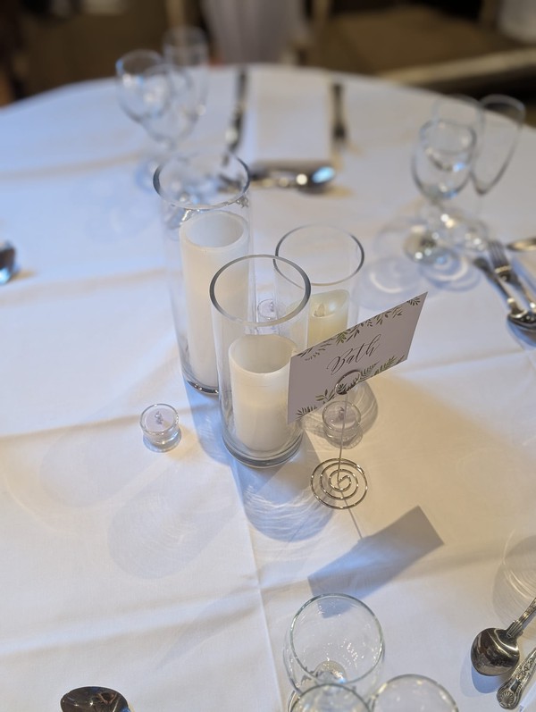 Candles table centrepiece Candles table centrepiece