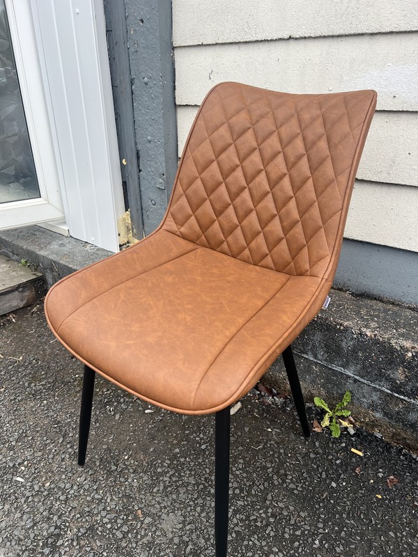 Tan Diamond Quilted Chairs