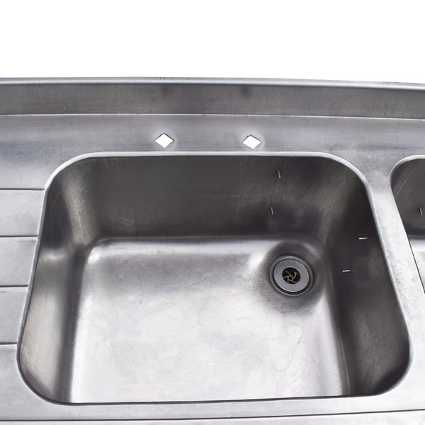 2.26m Stainless steel Double Bowl Dishwasher Sink
