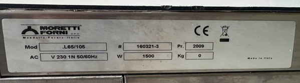Moretti Forni Model L65/106