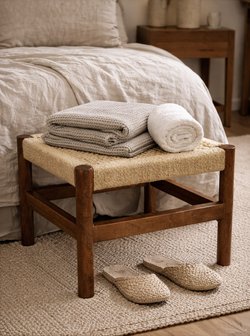 Handmade Solid Wood Natural Rope Stools