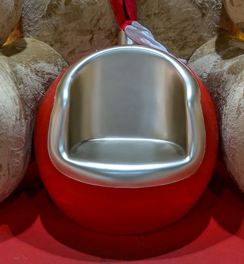 Red Fibreglass bauble seat