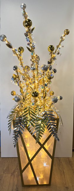 Freestanding planters / christmas LED decorations