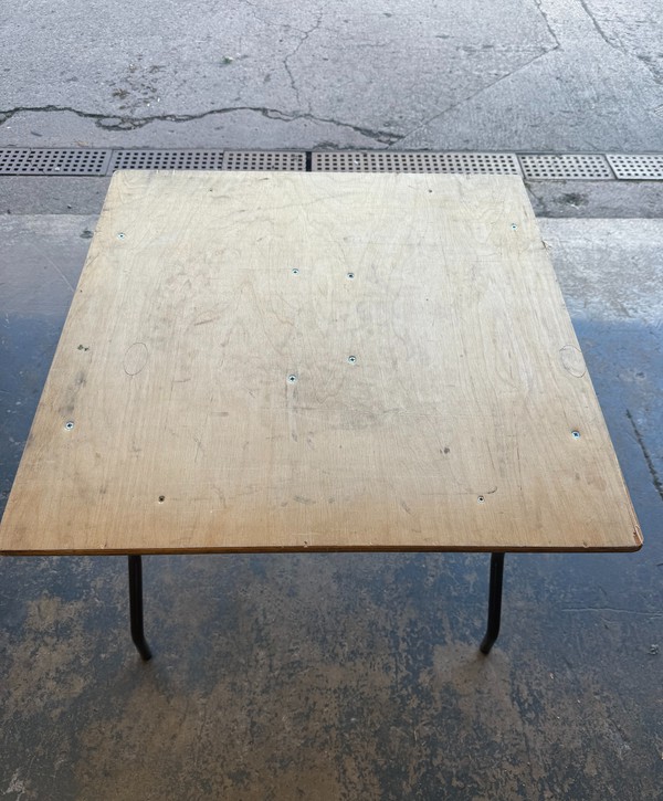 80x 2'6" Square Trestle Table For Sale 80x 2'6" Square Trestle Table For Sale