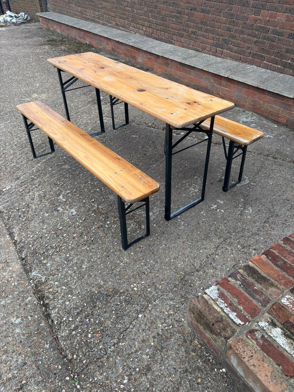 Bench and table Oktoberfest set