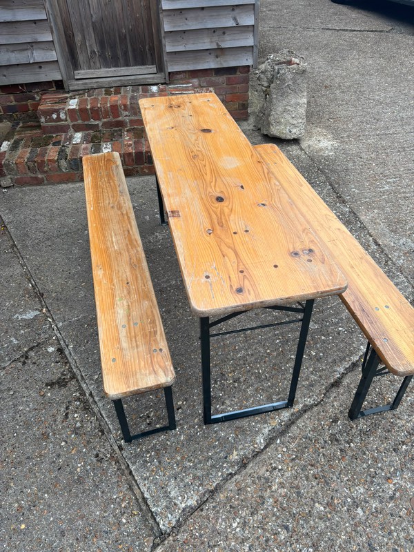 Oktoberfest Wooden Tables And Bench Set