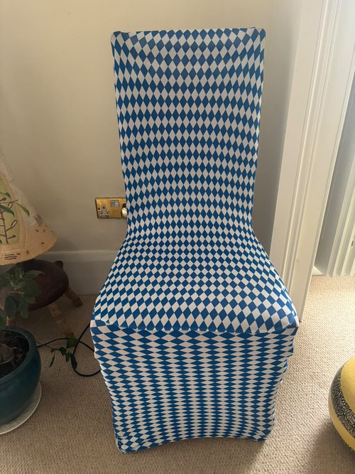 Blue And White Oktoberfest Chair Covers