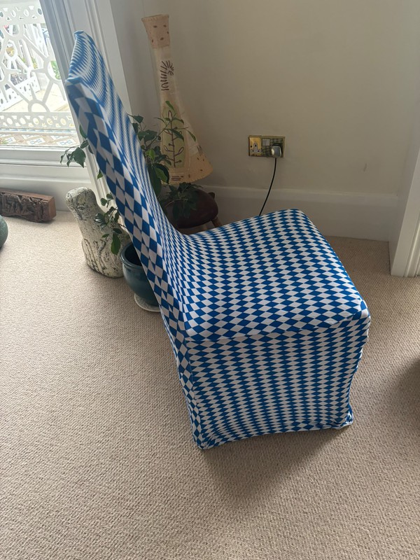 Blue And White chair covers Blue And White chair covers