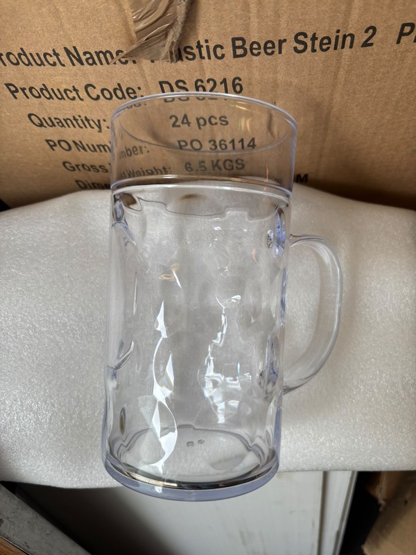 4x Box Of 24 Plastic Steins