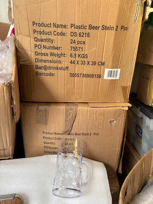 Box Of 24 Plastic Steins