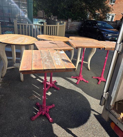 8x Tables And 9x Bar Stools For Sale