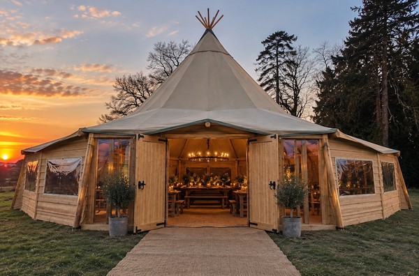Giant Hat Tipi with Wooden Walls Giant Hat Tipi with Wooden Walls