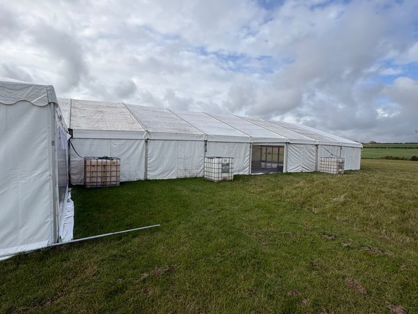 Secondhand 20m x 50m framed marquee Secondhand 20m x 50m framed marquee