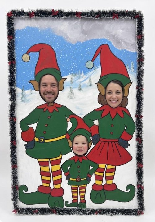 Santa's Elves - Peep Through Boards