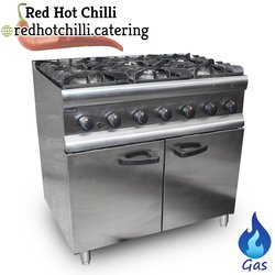 Six burner gas range cooker