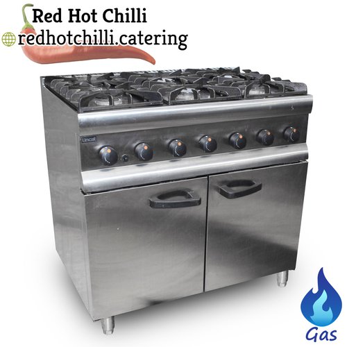 Six burner gas range cooker