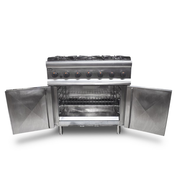 gas cooker / rage with six burners
