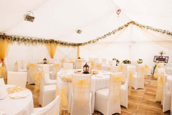 Chiavari chairs with voile covers Chiavari chairs with voile covers