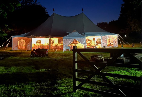 Marquee party at night