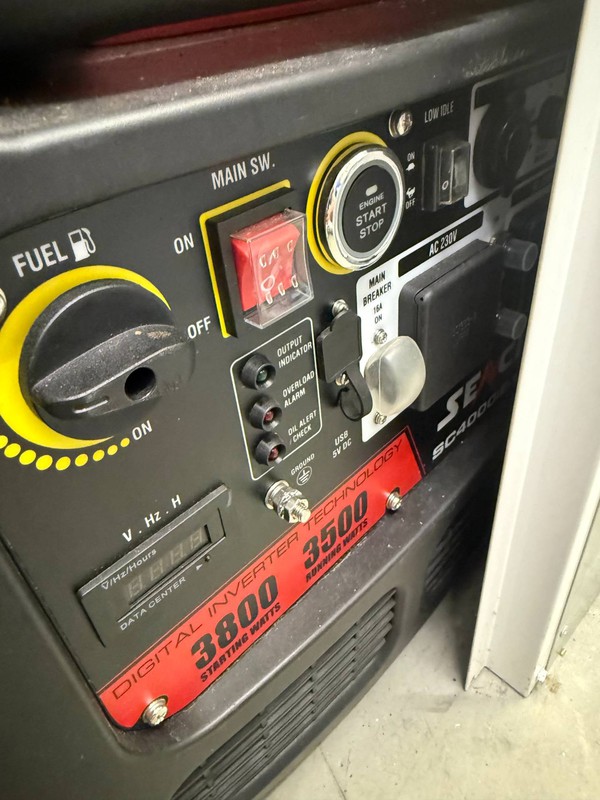 Control panel with electric start