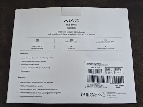 App / WiFi AJAX Hub 2 Plus