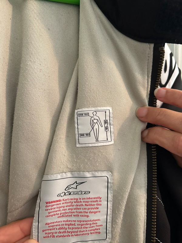 KMX‑9 Alpinestars race suit CE labeled