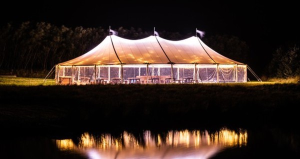 Second Hand 26m x 14m Sailcloth Marquee