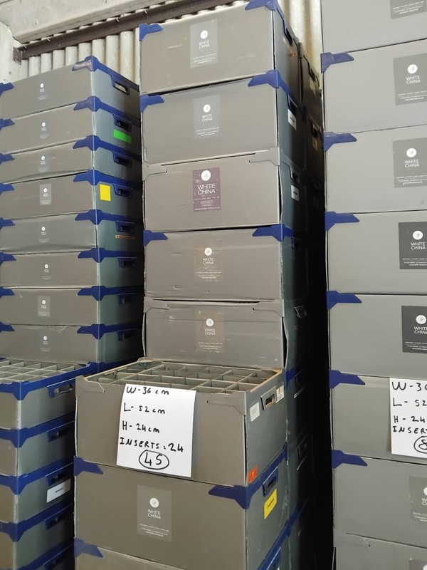 Correx glass transport boxes