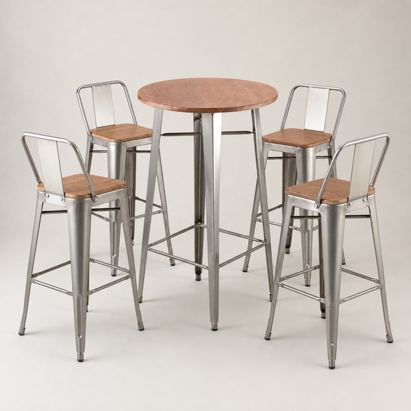 30x High Table & Bar Stool Set For Sale