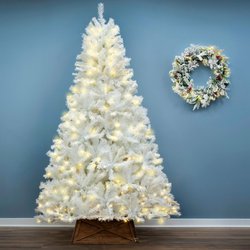 10ft Pre-lit White Bianca Pine Tree For Sale