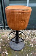 15x Leather Bar Stools For Sale