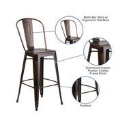 Tolix style chairs with removable backs