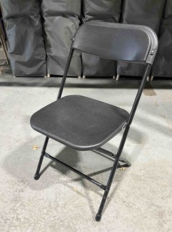 USED Black Samsonite Folding Chairs.