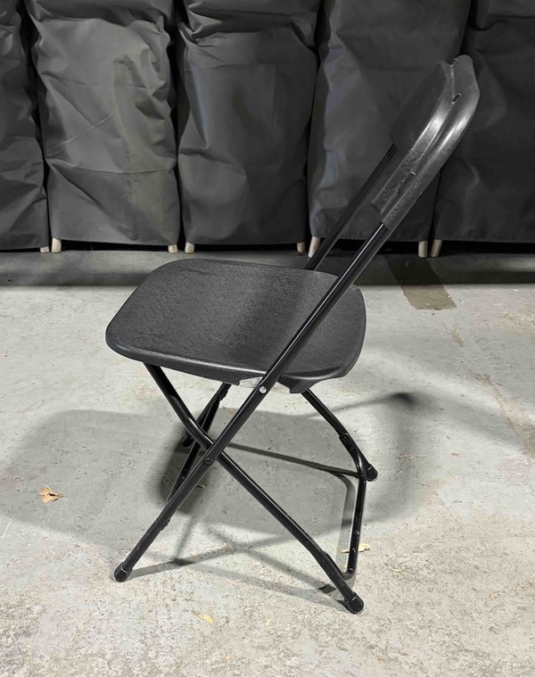 Black Poly Samsonite Folding Chairs. Black Poly Samsonite Folding Chairs.