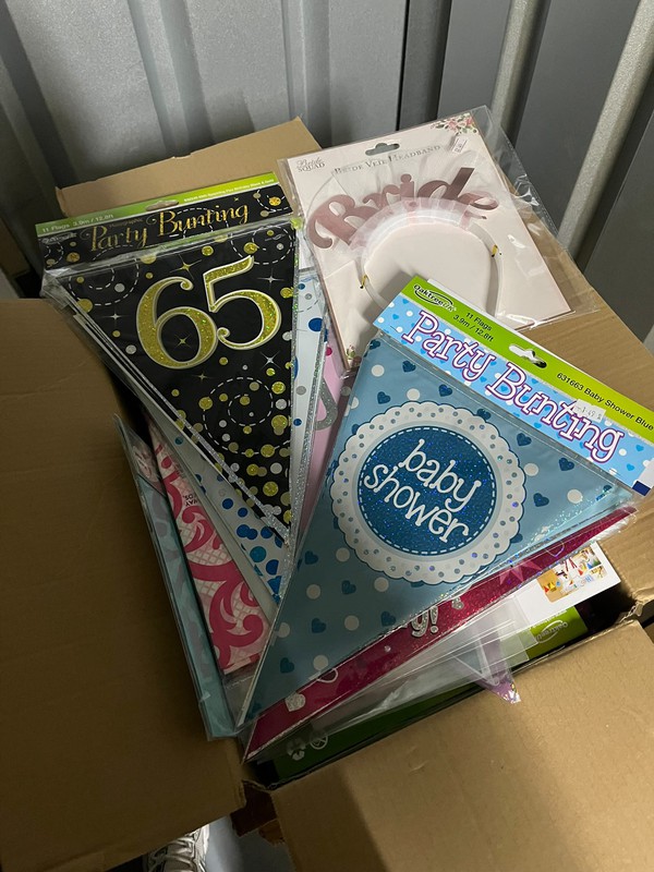 Card shop stock bunting