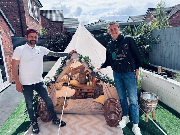Back garden bell tent hire