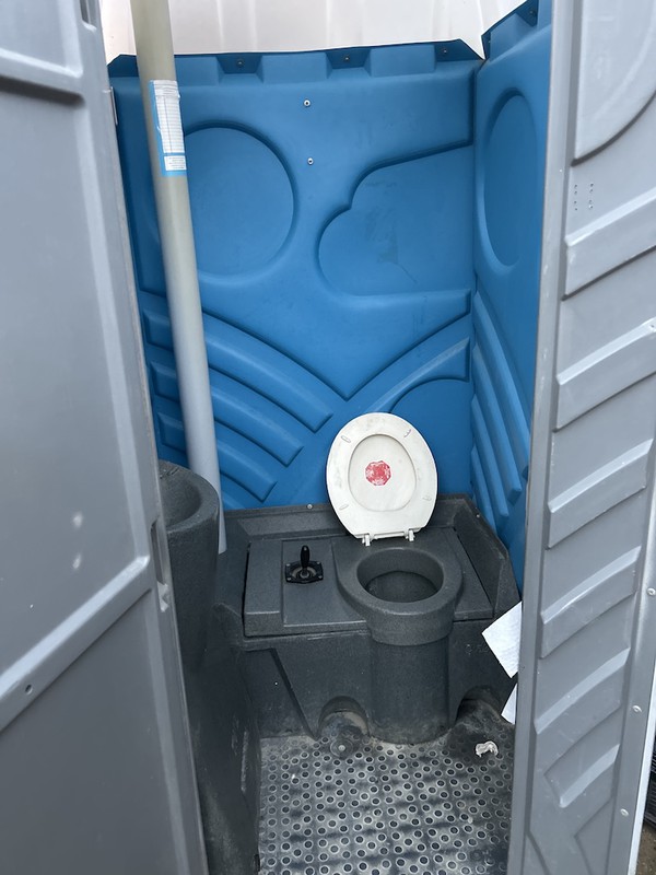 Blue Grey Single Unit Portable Toilet Blue Grey Single Unit Portable Toilet