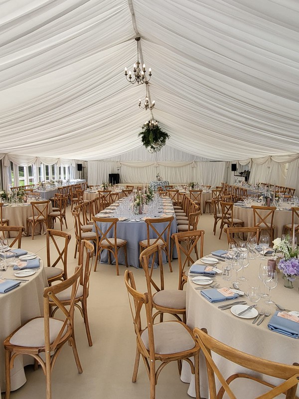 Ivory lining wedding marquee Kildare Ireland Ivory lining wedding marquee Kildare Ireland
