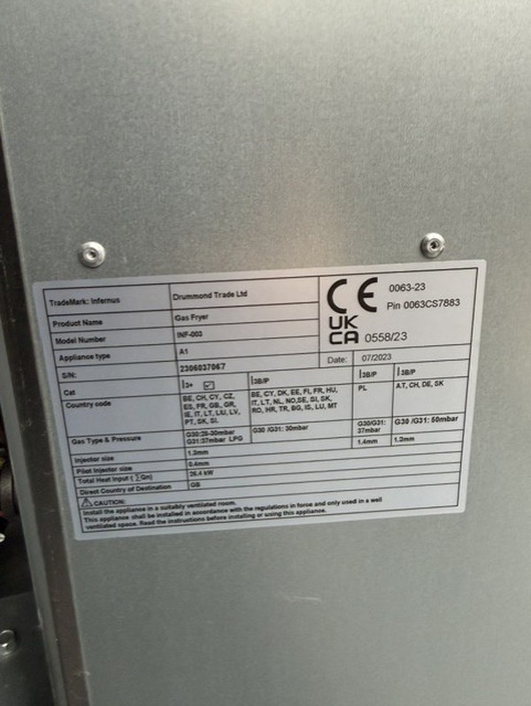 Infernus Gas Fryer For Sale Infernus Gas Fryer For Sale