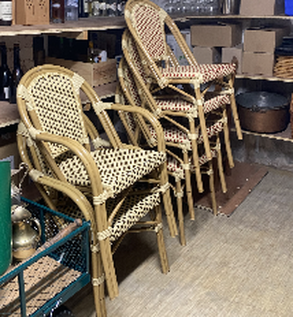 Stacking Parisian chairs Stacking Parisian chairs