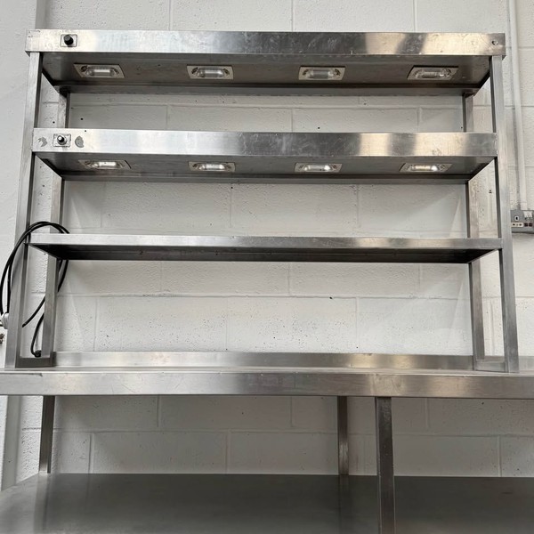 Used 2m Table With 3 Tier Heated Gantry
