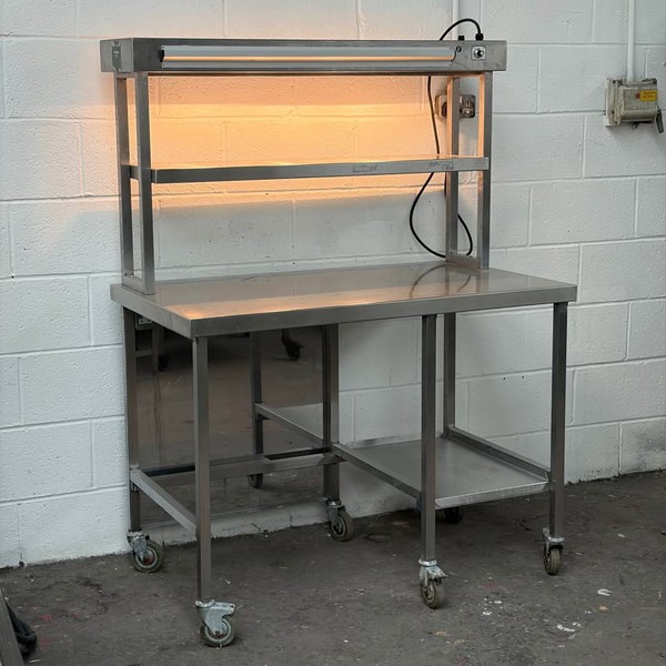 Used 120cm Table with 2 Tier Heated Gantry