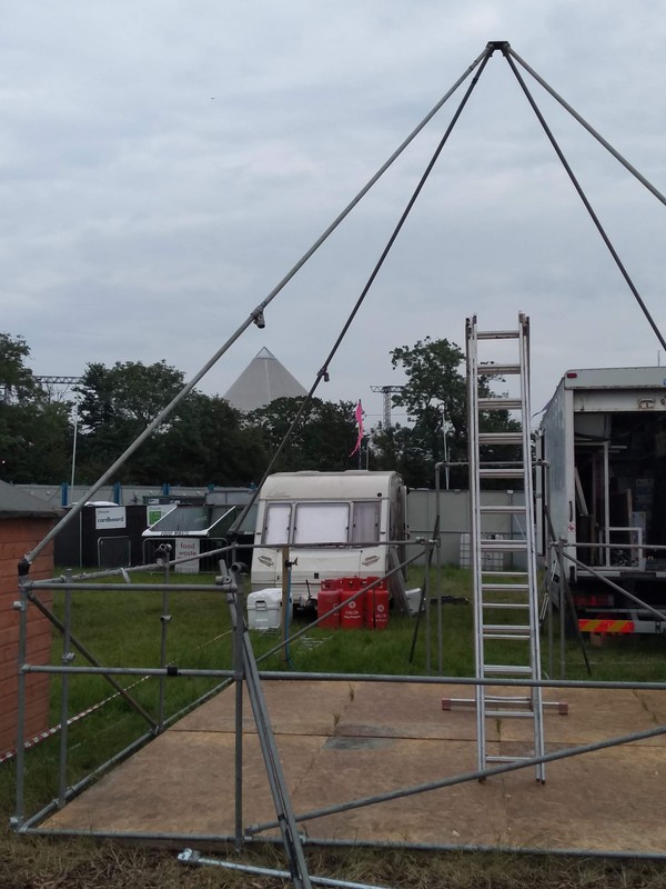 Steel framed Glastonbury stage Pyramid Marquee Steel framed Glastonbury stage Pyramid Marquee