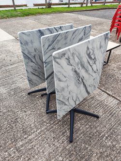 3x Flip Top Cafe Tables For Sale
