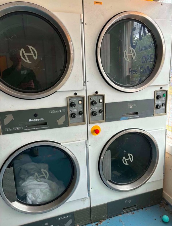 Stacked gas commercial dryers Stacked gas commercial dryers